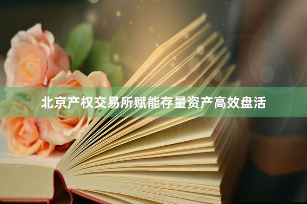 北京产权交易所赋能存量资产高效盘活