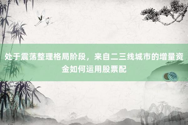 处于震荡整理格局阶段,来自二三线城市的增量资金如何运用股票配