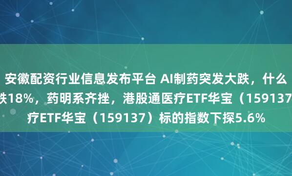 安徽配资行业信息发布平台 AI制药突发大跌，什么情况？金斯瑞盘中急跌18%，药明系齐挫，港股通医疗ETF华宝（159137）标的指数下探5.6%